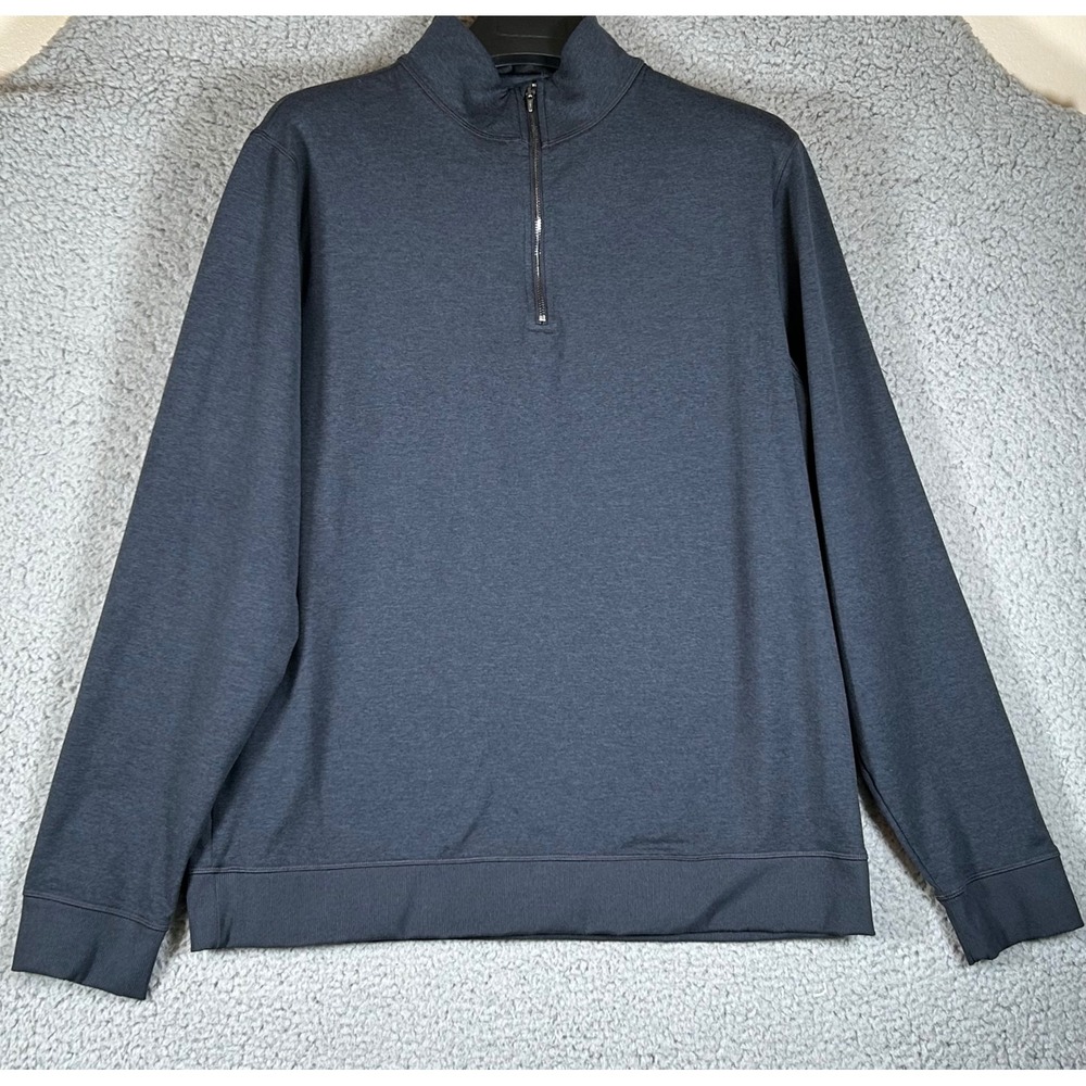 Vuori Mens Quarter Zip Pullover XL Fleece Mock Neck Gray Performance Casual